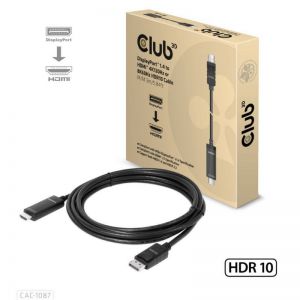 Club3D / DisplayPort 1.4 to HDMI 4K120Hz or 8K60Hz HDR10 Cable M/M 3m/9.84ft