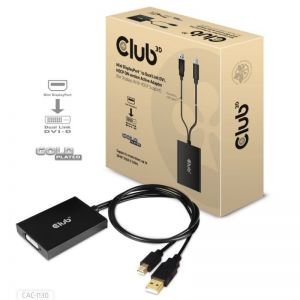 Club3D / Mini DisplayPort to Dual Link DVI HDCP ON version Active Adapter