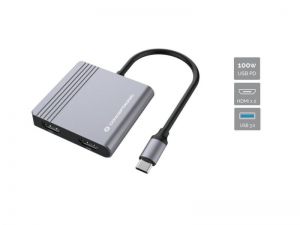 Conceptronic  / DONN13G 4in1 USB3.2 Gen 1 Docking Station Grey