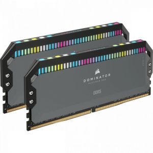 Corsair / 64GB DDR5 5200MHz Kit(2x32GB) Dominator Platinum RGB AMD Expo Cool Grey