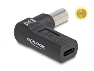 DeLock / Adapter for Laptop Charging Cable USB Type-C female to IBM 7.9 x 5.5 mm male 90 angled