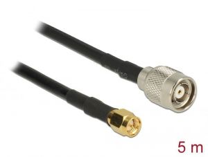 DeLock / Antenna Cable RP-TNC plug > SMA plug RG-58 C/U 5m Black