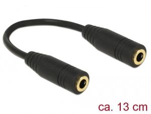 DeLock / Audio Stereo Jack 3.5 mm 4 pin female > female 13cm adapter
