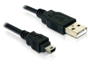 DeLock / Cable USB 2.0 > USB-B mini 5pin male/male
