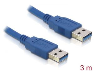 DeLock / Cable USB 3.0 Type-A male > USB 3.0 Type-A male 3m Blue