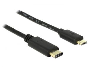 DeLock / Cable USB Type-C 2.0 male > USB 2.0 Type Micro-B male 2m Black