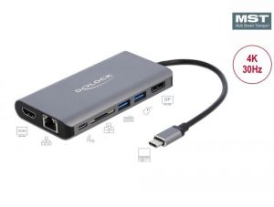 DeLock / USB Type-C Docking Station 4K - HDMI / DP / USB 3.2 / SD / LAN / PD 3.0