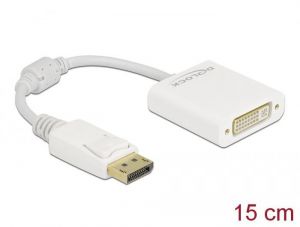 DeLock / DisplayPort 1.1 male > DVI-D(Single Link) female Passive Adapter White