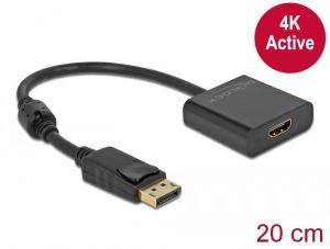 DeLock / DisplayPort 1.2 male to HDMI female 4K Active Adapter Black