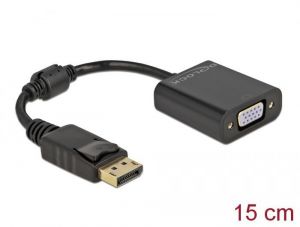 DeLock / DisplayPort 1.2 male to VGA female Adapter Black