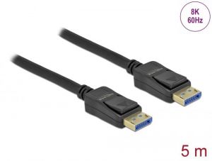DeLock / DisplayPort cable 8K 60 Hz 40 Gbps 5m Black