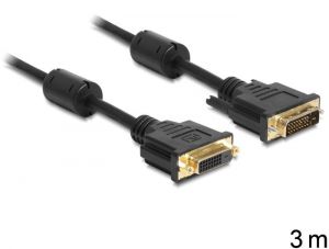 DeLock / DVI-D (Dual Link) male > DVI-D (Dual Link) female 3m Extension cable Black