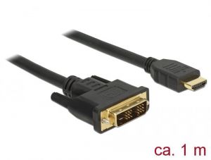 DeLock / DVI-D (Single Link) male > HDMI-A male 1m cable Black