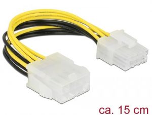 DeLock / Extension Cable Power supply 8 pin EPS male > female 15cm