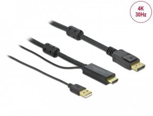 DeLock / HDMI to DisplayPort 4K 30Hz 1m Cable Black