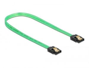 DeLock / SATA 6 Gb/s Cable UV Glow Effect 70 cm Green