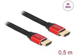 DeLock / Ultra High Speed HDMI 8K 60Hz 0, 5m Red