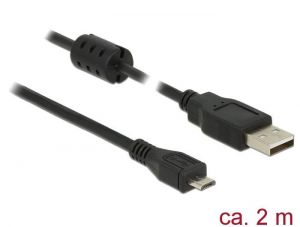DeLock / USB 2.0 Type-A male > USB 2.0 Micro-B male 2m Black