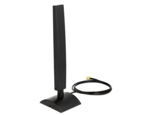 DeLock / WLAN Antenna 802.11 ac/a/h/b/g/n RP-SMA 4~6 dBi Omnidirectional With Magnetical Base With Tilt Joint