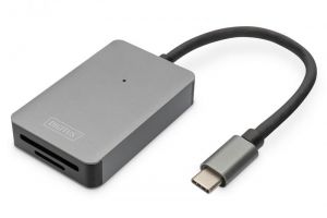 Digitus / DA-70333 USB-C Card Reader 2 Port High Speed Space Gray