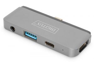 Digitus / USB-C Mobile Dock 4 Port Gray