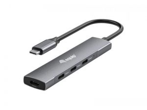 EQuip / 4-Port USB 3.2 Gen1 USB-C Hub Grey