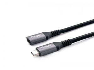 EQuip / USB-C 3.2 Gen2 to USB-C Extension cable 0, 5m Black