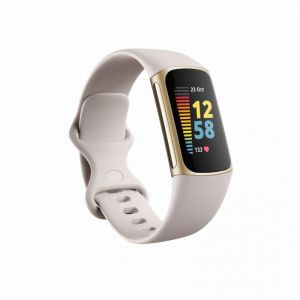 Fitbit / Charge 5 Lunar White with Soft Gold Stainless Steel