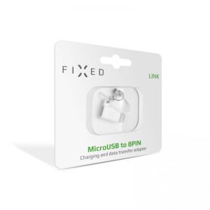 FIXED / Link adapter for charging and data transfer microUSB to Lightning,  white
