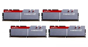 G.SKILL / 16GB DDR4 3200MHz Kit(4x4GB) Trident Z Silver/Red
