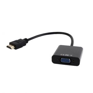 Gembird / A-HDMI-VGA-03 HDMI to VGA and audio adapter cable single port Black