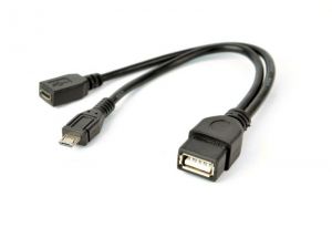Gembird / A-OTG-AFBM-04 USB OTG AF + Micro BF to Micro BM cable 0, 15m Black