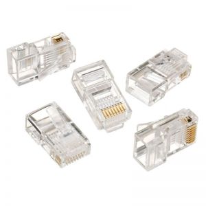 Gembird / LC-8P8C-001/100 Modular plug 8P8C for solid LAN cable CAT5 UTP 100 pcs per bag