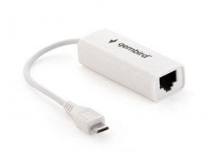 Gembird / NIC-MU2-01 microUSB 2.0 LAN Adapter for mobile devices White