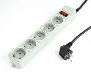 Gembird / Surge protector 5 sockets 1, 8m White