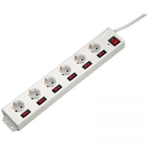 Hama / 6+1 6-Way Power Strip XL individually switchable 1, 4m White