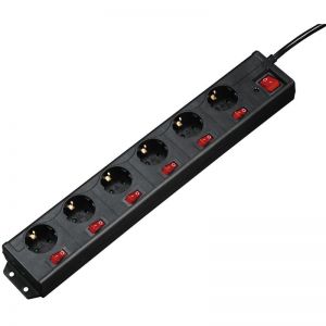 Hama / 6+1 Multiple Socket Outlet XL 6 sockets individually switchable 1, 4m Black