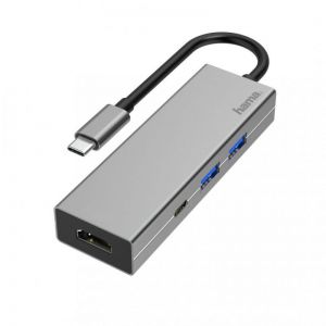Hama / USB-C Multiport Adapter 4 Ports 2xUSB-A USB-C HDMI Grey