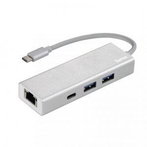 Hama / USB 3.2 GEN1 TYPE-C HUB (2 USB,  1 USB TYPE-C) +LAN