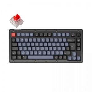 Keychron / V1 RGB Fully Assembled Knob K Ro Red Mechanical Hot Swap Keyboard Frosted Black UK