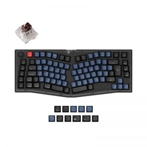 Keychron / V10 RGB Fully Assembled Knob K Pro Brown Mechanical Hot Swap Keyboard Frosted Black UK