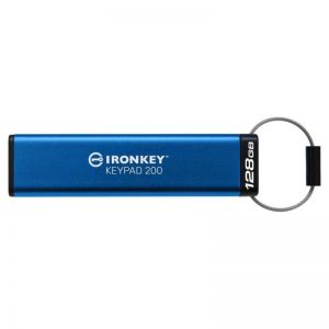 Kingston / 128GB IronKey Keypad 200 USB3.2 Blue