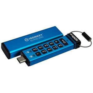 Kingston / 128GB IronKey Keypad 200C USB3.2 Blue