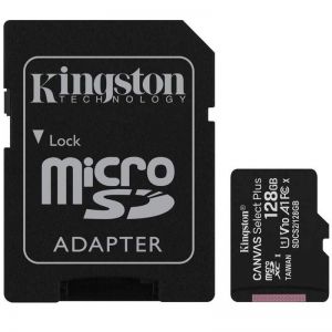 Kingston / 128GB microSDXC Canvas Select Plus 100R A1 C10 Card + adapterrel