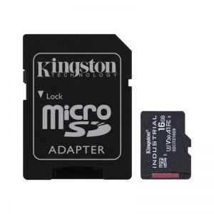 Kingston / 16GB microSDHC CL10 U3 V30 A1 Industrial + adapterrel