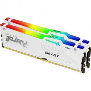 Kingston / 32GB DDR5 5200MHz Kit(2x16GB) Fury Beast RGB White