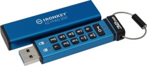Kingston / 32GB IronKey Keypad 200 USB3.2 Blue