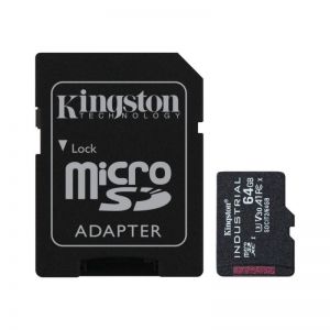 Kingston / 64GB microSDHC CL10 U3 V30 A1 Industrial + adapterrel