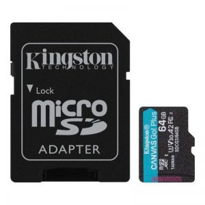 Kingston / 64GB microSDXC Canvas Go! Plus 170R A2 U3 V30 Card + adapterrel