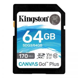 Kingston / 64GB SDXC Canvas Go! Plus 170R C10 UHS-I U3 V30